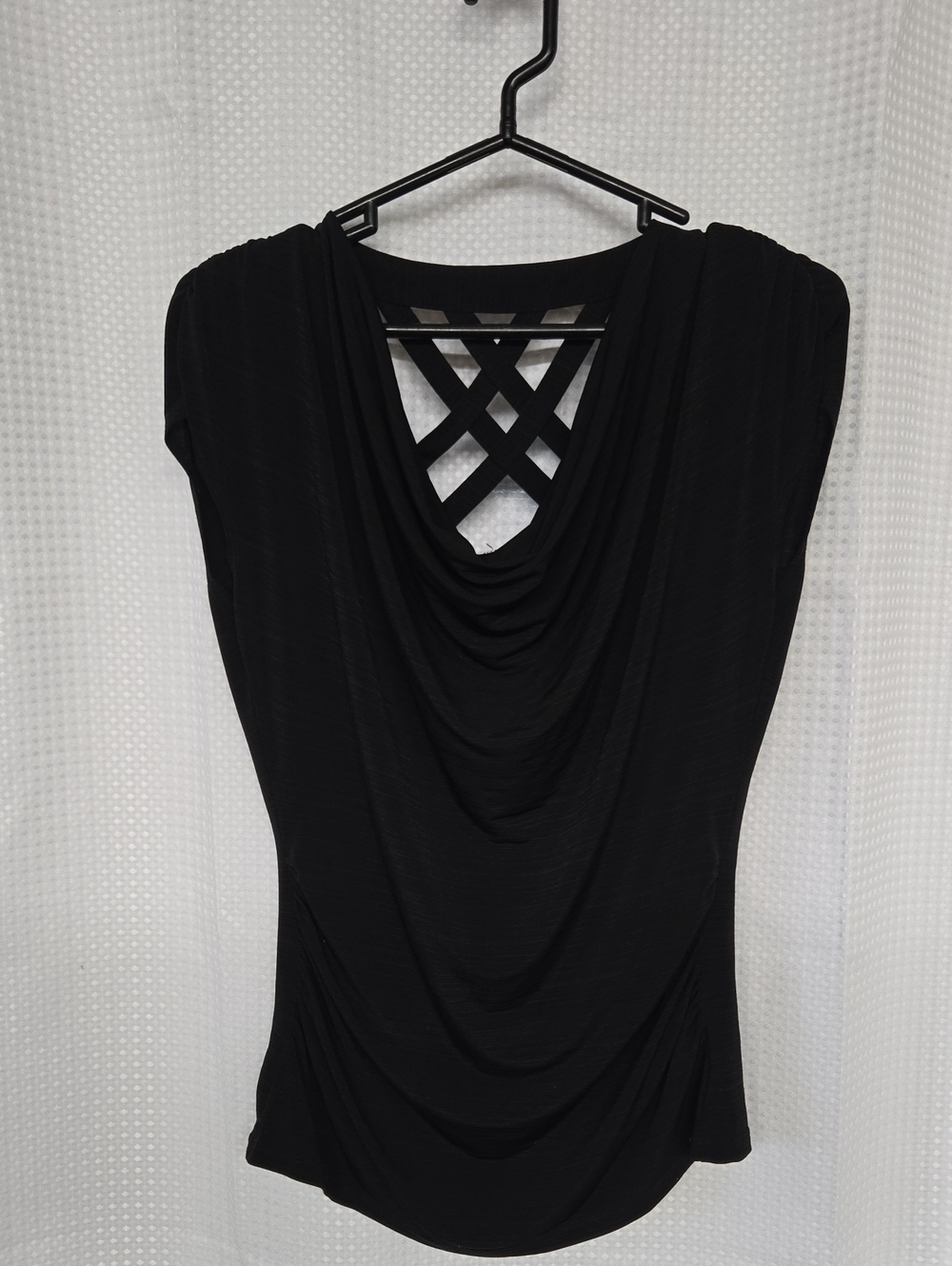 Black Draped Back Women’s Top